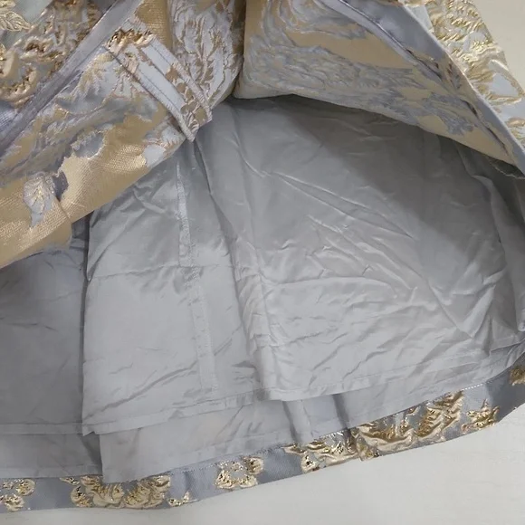 Metallic Golden Floral Dress Size 4 Formal Wedding Guest Party Prom - Picture 11 of 15